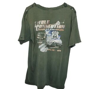 Harley Davidson 2007 Men's Size Large 2 Sided Joplin MO Route 66  Made In USA